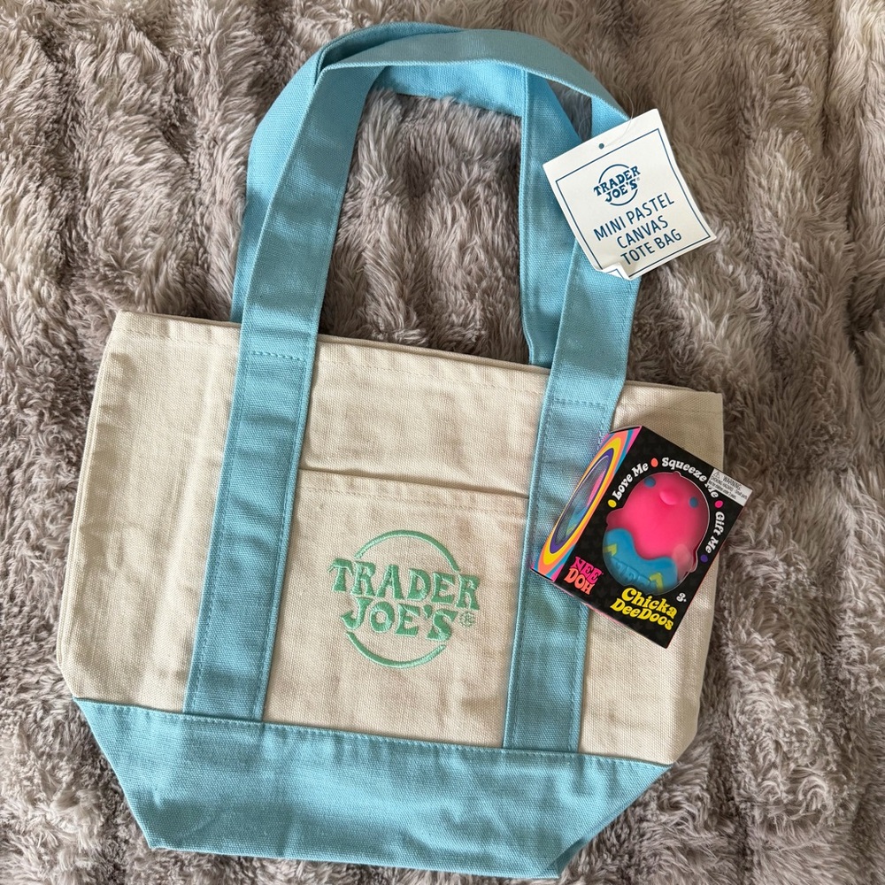 Trader Joe’s pastel mini tote AND Easter Needoh!